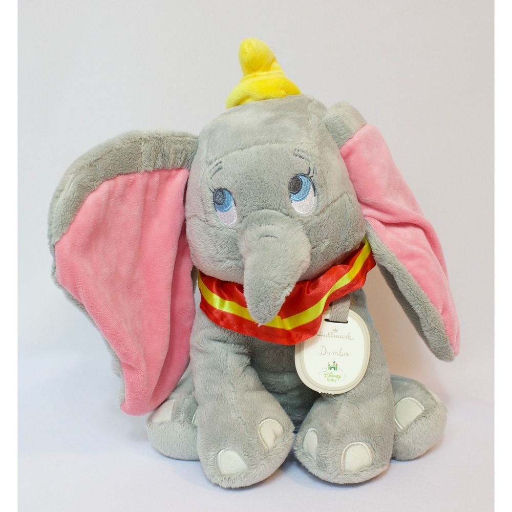 Hallmark Disney Baby 13" Dumbo Elephant Plush with Crinkle Ears New With Tags